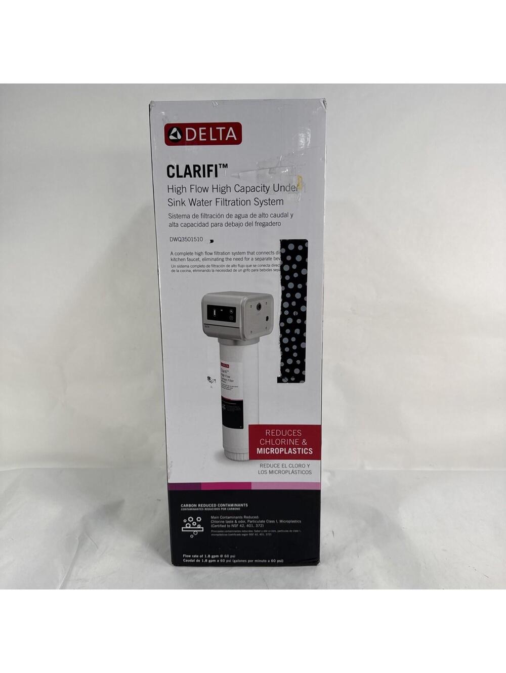 Delta Clarifi High Flow Under Sink Water Filtration System Dwq3501510 New